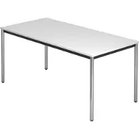 Hjh OFFICE PRO DORAN DR16 C - Wit 160 x 80 met ronde buis / Chroom
