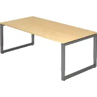 Hjh OFFICE PRO REGO 2E G - 200 x 100 Tafelhoogte I In hoogte verstelbaar Esdoorn/Grafiet