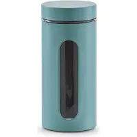 Zeller keuken Voorraadpot - met venster - eucalyptus groen - 1200 ml - D9.5 x 22cm