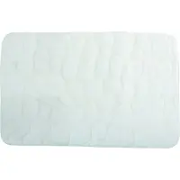 MSV Badkamerkleedje/badmat tapijt - kiezel motief - vloermat - wit - 50 x 80 cm - laagpolig - Badmatjes