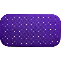 MSV Douche/bad anti-slip mat badkamer - rubber - paars - 36 x 65 cm - Badmatjes
