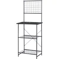 En.casa Keukenkast Nibe opbergkast 150x60x42 cm zwart en marmerlook
