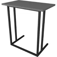En.casa Bureau Högsby laptoptafel 65,5x60x35,5 cm antraciet en zwart