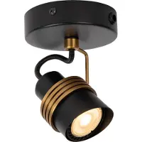 Lucide TUNDRAN - Plafondspot (Plafondlamp) - 1xGU10 - Zwart