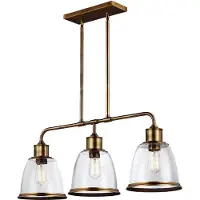 FEISS LED Hanglamp Hobson | 3X E27 Max 60W | Dimbaar | Aged Brass