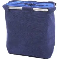 MCW Wasmand -C34, Wasbox Wasmand met net, 2 compartimenten 56x49x30cm 82l ~ koord blauw