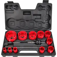 AWTOOLS Gatenzagen, KOMPLET OTWORNISCH BIMETALOWYCH 15 el. 19-76 mm (19 mm - 76 mm)
