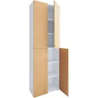 VCM XL Houten Grote Schoenenkast Schoenrek Grote Laarzen Hal Meubelen Lona 6 Compartimenten Scharnierende Deuren