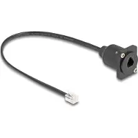 DeLOCK D-Type RJ10 cable plug to jack black 30 cm