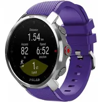 Strap-it Twill silicone horlogeband - geschikt voor Polar Vantage M / M2 / V3 / Grit X / Grit X(2) Pro - paars
