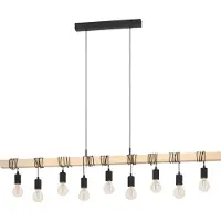 Eglo Eettafel hanglamp Townshend 9x E27 - hout