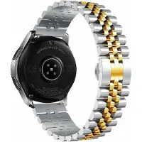 Strap-it Luxe Jubilee stalen bandje - geschikt voor Huawei Watch GT 3 Pro 43mm / GT 3 42mm / GT 2 42mm - zilver/goud