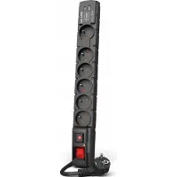 Acar Overspanningsbeveiliging S6 met USB-A en USB-C poorten, 5 meter lang, 6 stopcontacten, Franse standaard