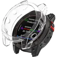 Strap-it TPU case - transparant bescherm hoesje geschikt voor Garmin Fenix 7x (Solar) - doorzichtige beschermhoes voor de grotere Garmin Fenix 7x