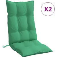 vidaXL Stoelkussens 2 st hoge rug oxford stof groen