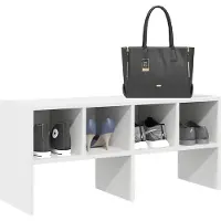 vidaXL Schoenenrek stapelbaar 89,5x30x40 cm wit