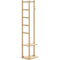 vidaXL Kapstok met haken en schappen 38,5x30x156 cm bamboe