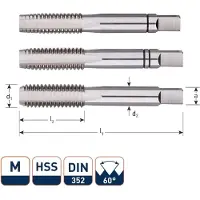 Rotec HSS Handtappenset metrisch M22 x 2,5 - 3002200
