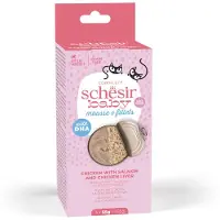 Schesir 36x55g Baby Kip met Zalm en Kippenlever nat kattenvoer