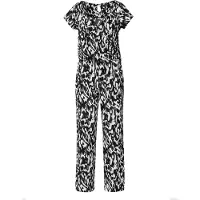 KOROSHI Jumpsuit grijs / zwart / wit