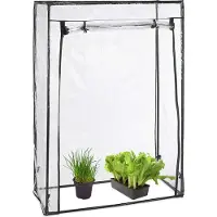 Relaxdays tomatenkas met folie - tuinkas 150x100x50 cm - tomaten kweekkas - plantenkas pvc