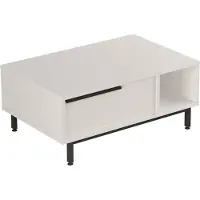 En.casa Salontafel Majaajoå 90x60x37,5 cm wit en zwart []
