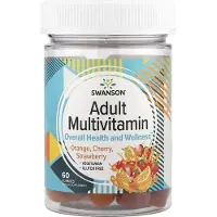 Swanson Health - Multivitaminen voor Volwassenen, Perzik, Sinaasappel &amp; Aardbei - 60 Gummies
