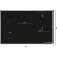 Bosch Serie 6 PXV845HC1E kookplaat Zwart Ingebouwd 80 cm Inductiekookplaat zones 5 zone(s)