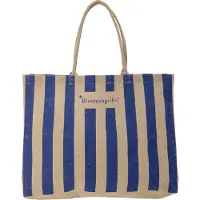 Bloomingville Bergamo shopper tas blauw jute