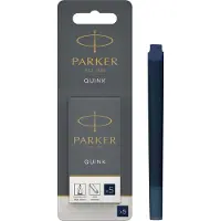 Parker 1950404 Großraum-Tintenpatronen QUINK, im Blister,schwarzblau