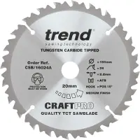 Trend cirkelzaagblad 160x20mm 24T