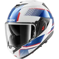 Shark Oxo Sikter Wit Chrome Blauw WUB Systeemhelm Maat S