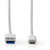 Nedis USB-C naar USB-A kabel - USB3.0 - tot 20V/3A / wit - 1 meter