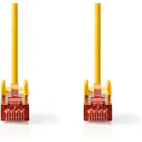 Nedis CAT6 Netwerkkabel | RJ45 Male | RJ45 Male | S/FTP | 10.0 m | Rond | LSZH | Geel | Label - CCGL85221YE100