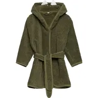 Pippi Baby Bademantel - Deep Lichen Green m. Drache - - 86/92 - Bademäntel