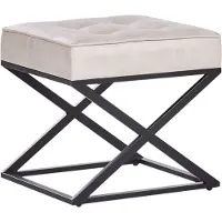 Beliani MURDO - Hocker - Beige - Kunstleer