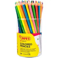Jovi Kleurpotloden houtvrij assorti pot à 84 stuks