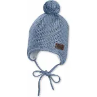 Sterntaler - Kid's Strickmütze Pompon - Muts 43 cm, blauw