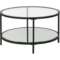 Beliani BIRNEY - Salontafel - Zwart - Veiligheidsglas
