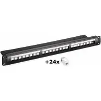 Goobay 19 inch (48.3 cm) Keystone Patch Panel Pack (1 U)