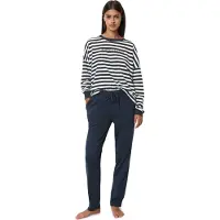 Marc O'Polo Pyjama Mix & Match Cotton-Woven met een logo-opschrift op borsthoogte (set, 2-delig)