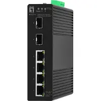 LevelOne Switch 6x GE IGS-2106 2xSFP, 4xRJ45 zwart (6 Havens), Netwerkschakelaar, Zwart