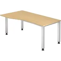 Hjh OFFICE PRO QUEO 18 S - Esdoorn 180 x 100 Tafelhoogte I In hoogte verstelbaar