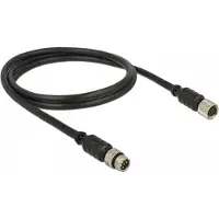 DeLOCK M8 sensor / actuator extension cable 6 Pin Male to 6 Pin Female waterproof 1 m