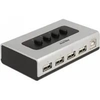 DeLOCK Switch USB 2.0 with 1 x Type-B female to 4 x Type-A female manual bidirectional