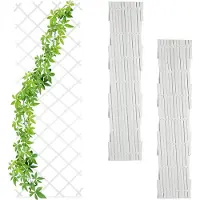 Relaxdays klimplantenrek - set van 3 - uitschuifbaar - tuin - balkon - 250 cm - kunststof - wit