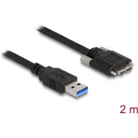 DeLOCK Cable USB 3.0 Type-A male to Type Micro-B male with screws 2 m