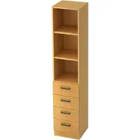Hjh OFFICE PRO SIGNA G 7600 SG - Beuken Hoogte van de map | 5 OH Kast met 4 lades Greeplijst kunststof
