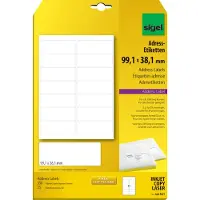 Sigel adresetiket 99,1x38,1mm wit doos à 25 vel 14 etiketten per vel