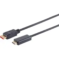 S-Impuls DisplayPort naar HDMI kabel - DP 1.4 / HDMI 2.0 (4K 60Hz + HDR) / zwart - 1 meter